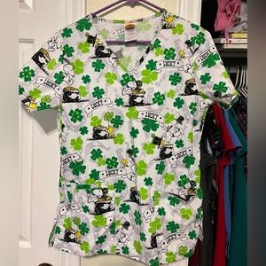 St Patrick’s day scrub top